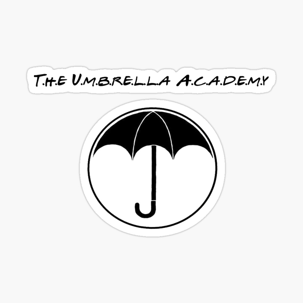 1000x1000 El logotipo de la Academia para Umbrella con Friends Font Poster  de Series, The Umbrella Academy Logo - Todo fondos