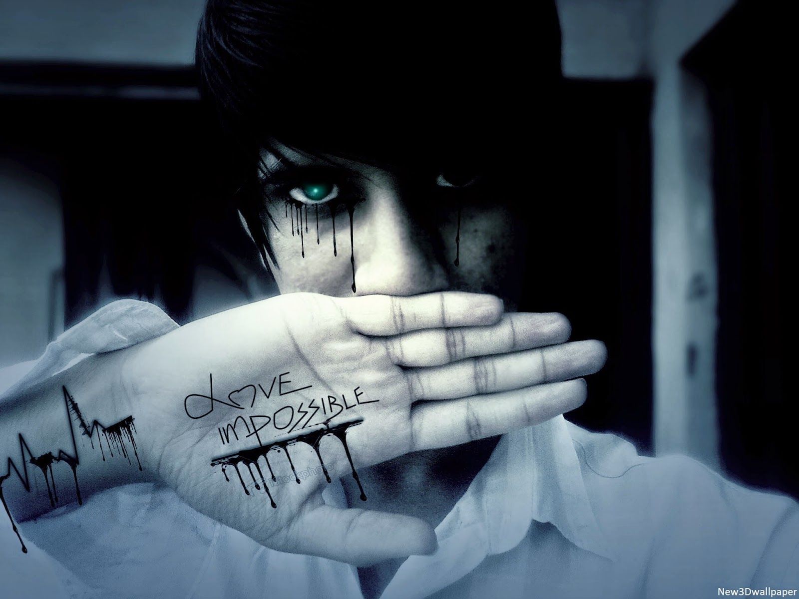 1600x1200 Sad emo boys wallpaper «Nuevo fondo de pantalla 3D de Triste