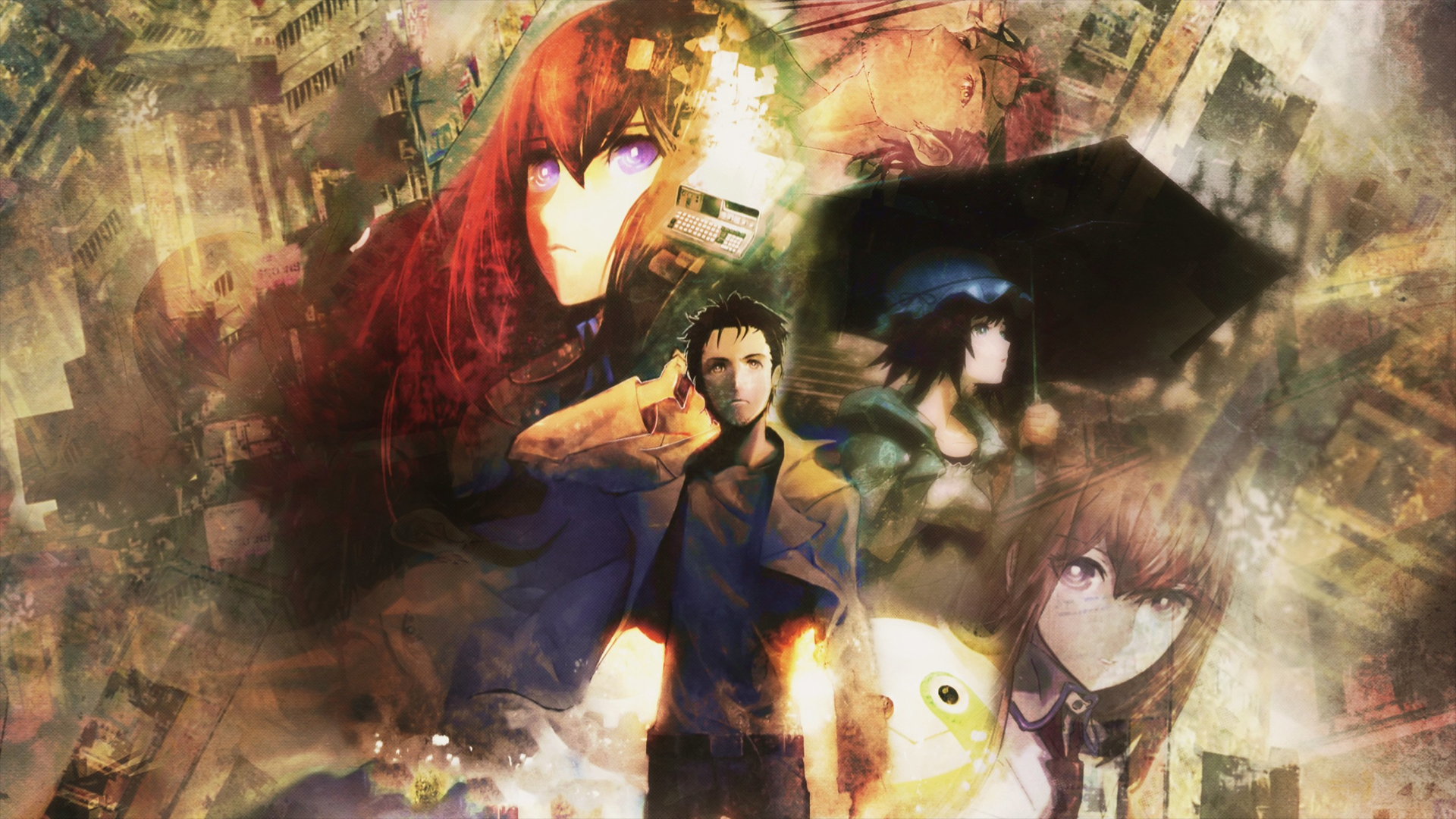 19x1080 Caracteres De Steins Puerta 0 Papel De Pantalla De Steins Puerta 0 De Anime Steins Gate Todo Fondos