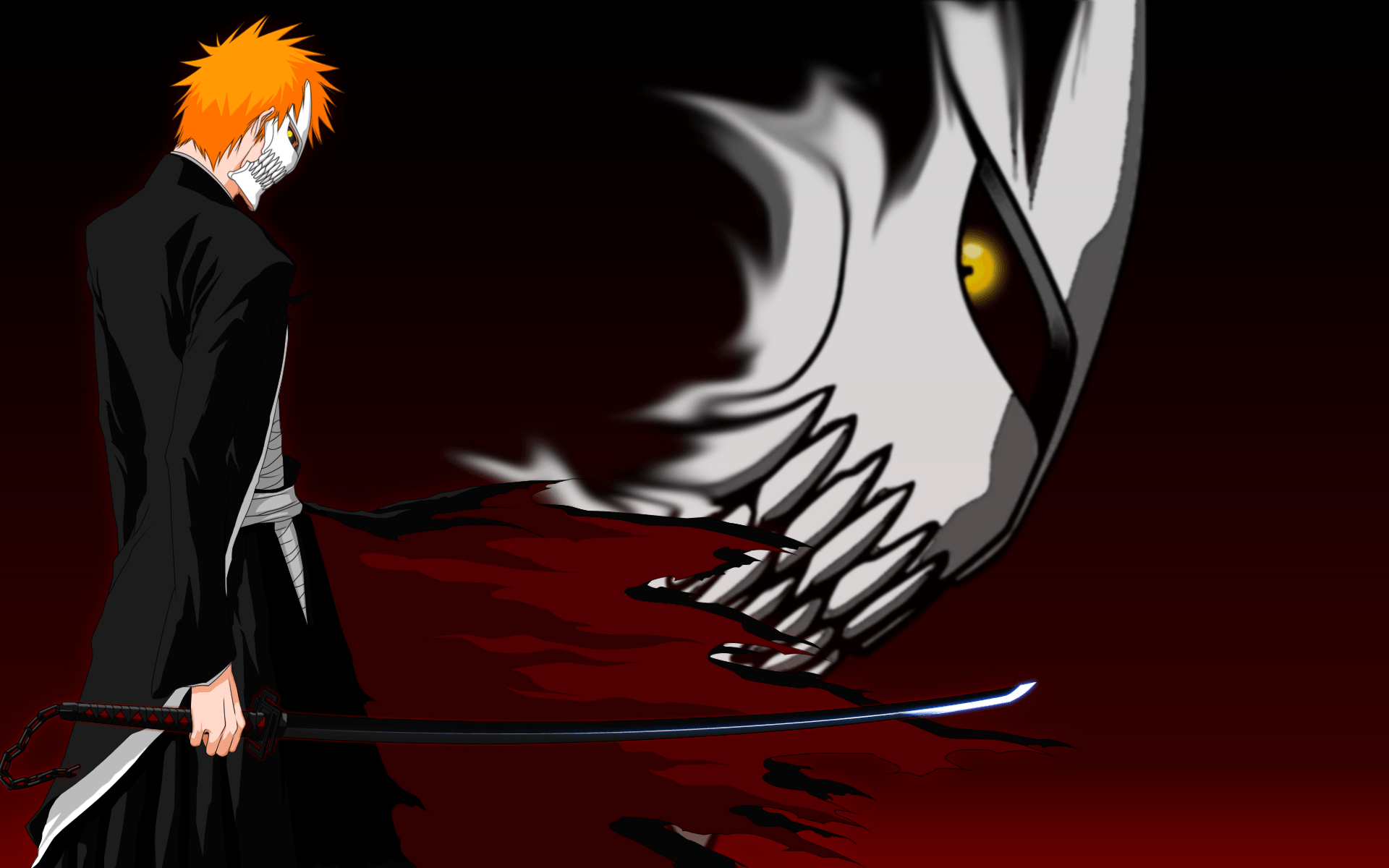 1920x1200 Bleach Kurosaki Ichigo Hollow Ichigo Hollow Mask Paper de