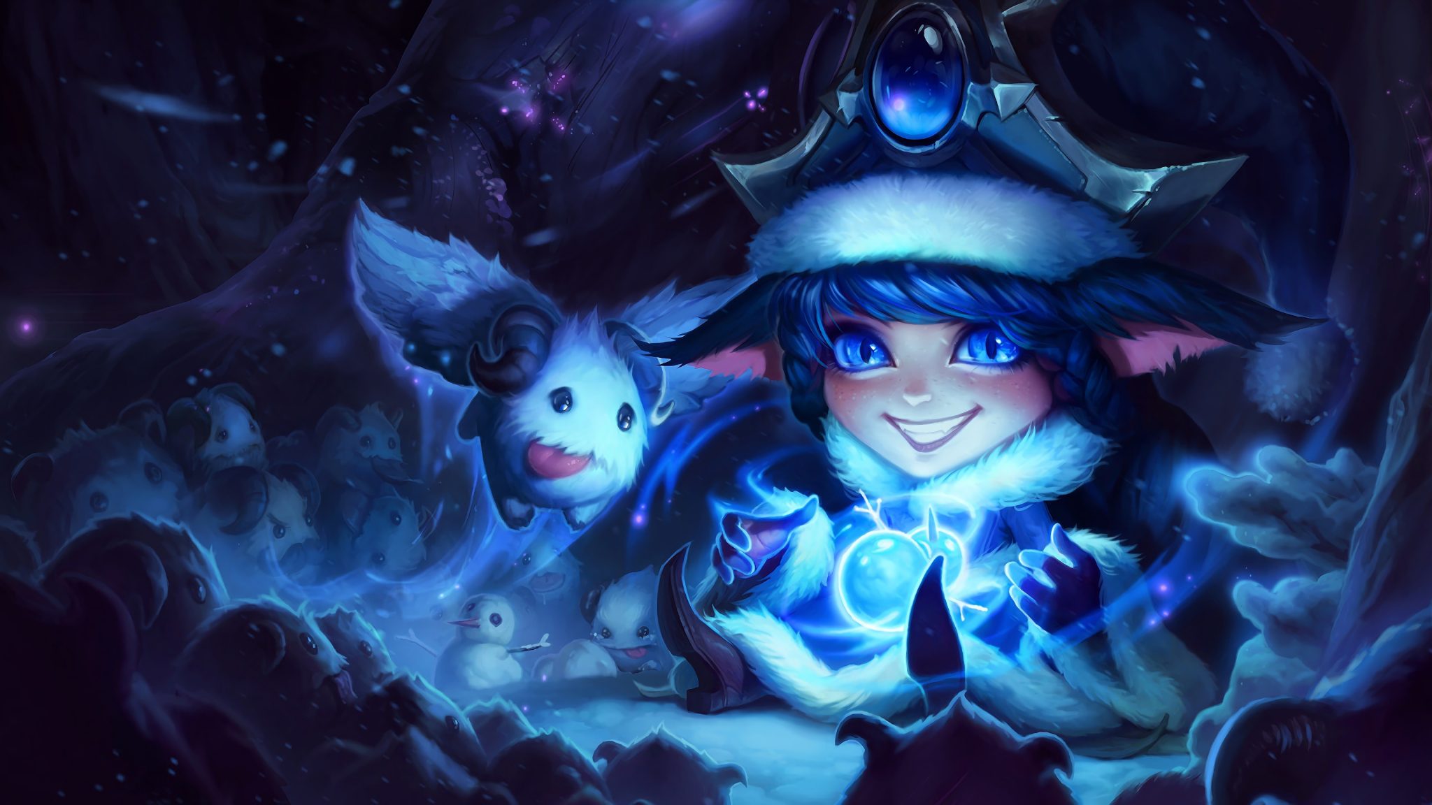 X Fondo De Pantalla K Winter Wonder Lulu Lol Splash Art League Of Legends Wallpaper De