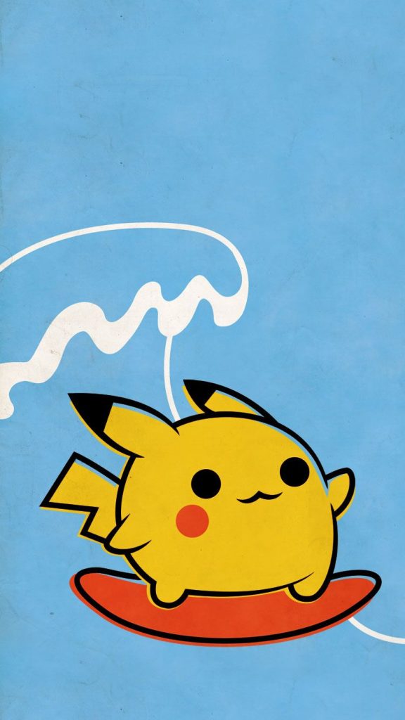 750x1334 Pikachu Surfing IPhone Wallpaper. Pokémon!. Fondo De Pantalla ...