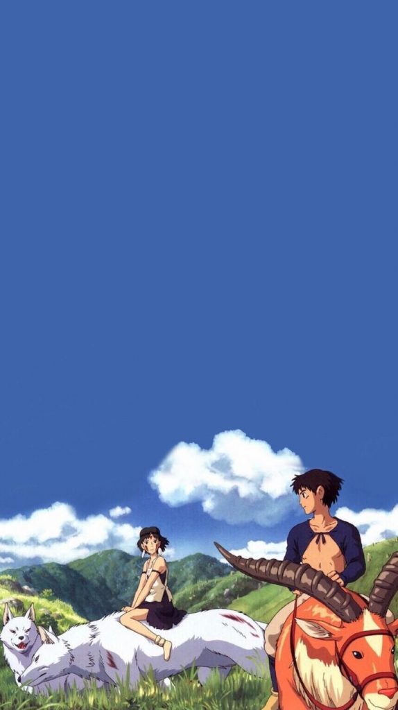 750x1339 Princesa Mononoke Y Ashitaka スタジオ ジブリ レトロ 背景 日本 アニメーション De Anime Ashitaka Todo Fondos