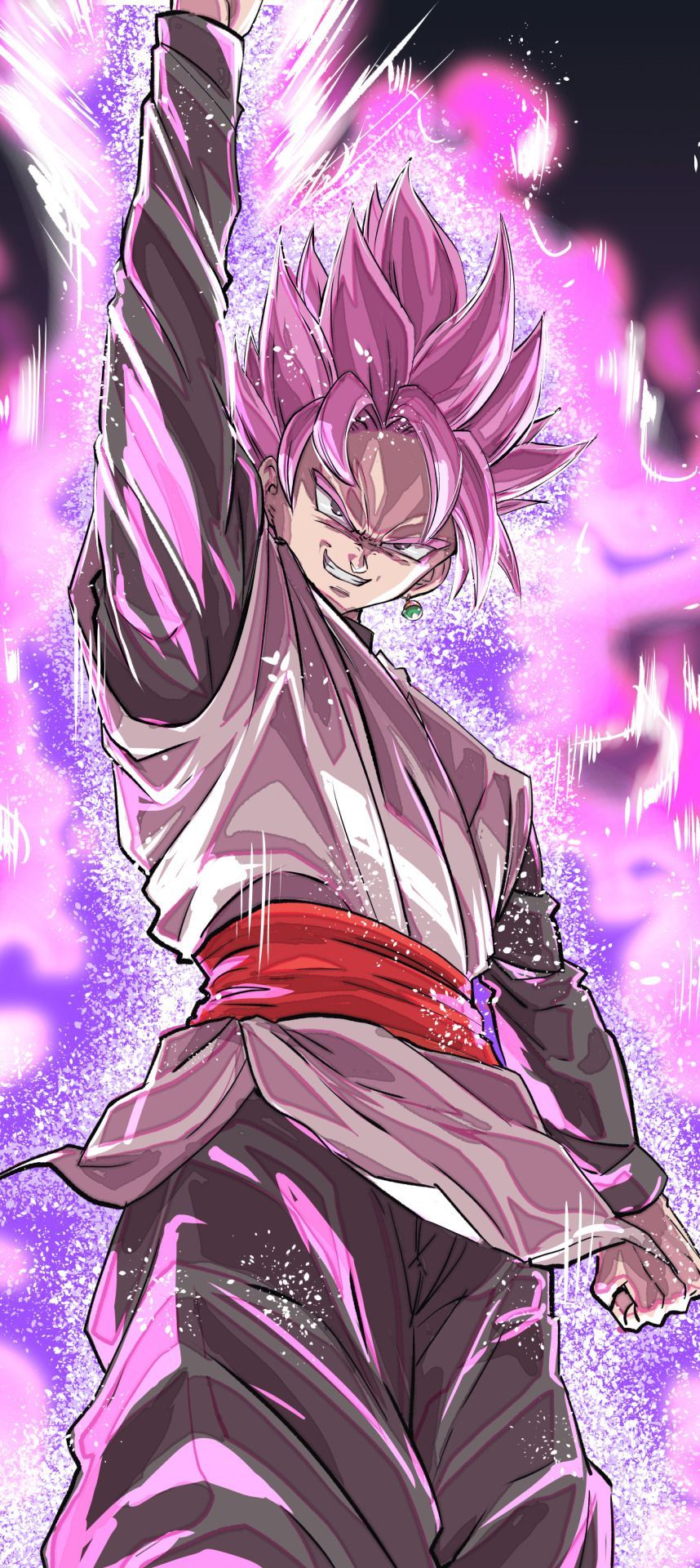 858x1920 Black Goku En Su Forma única Y Hermosa Super Saiyan Rose Anime De Anime Goku Negro 8537