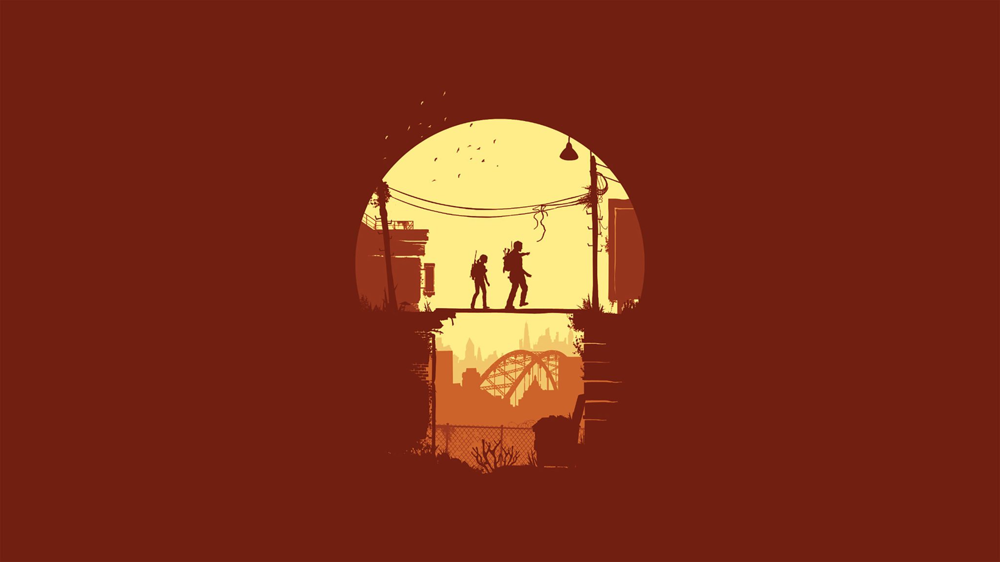 The Last Of Us Simplistic 4k Wallpaper de Minimalista - Todo fondos
